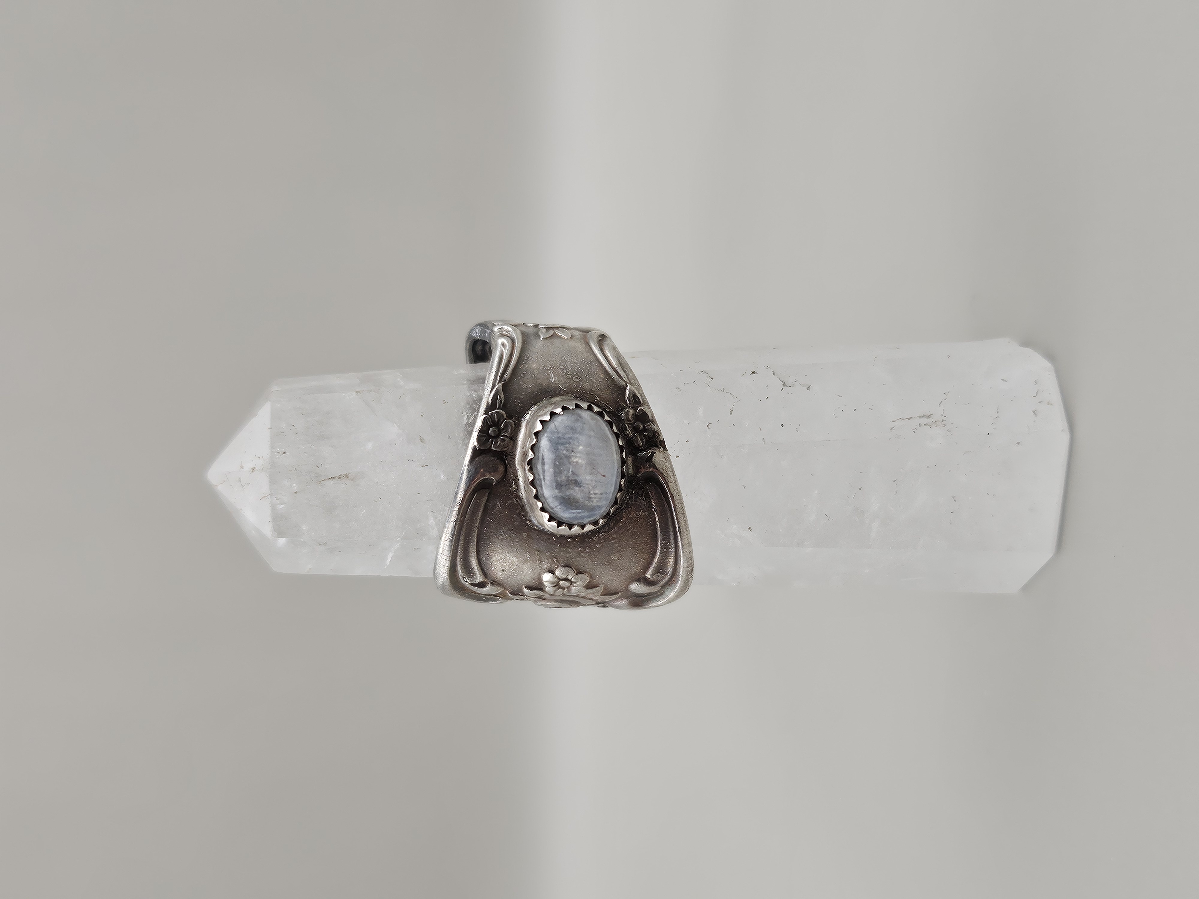 Spoon Ring with Moonstone Size 8