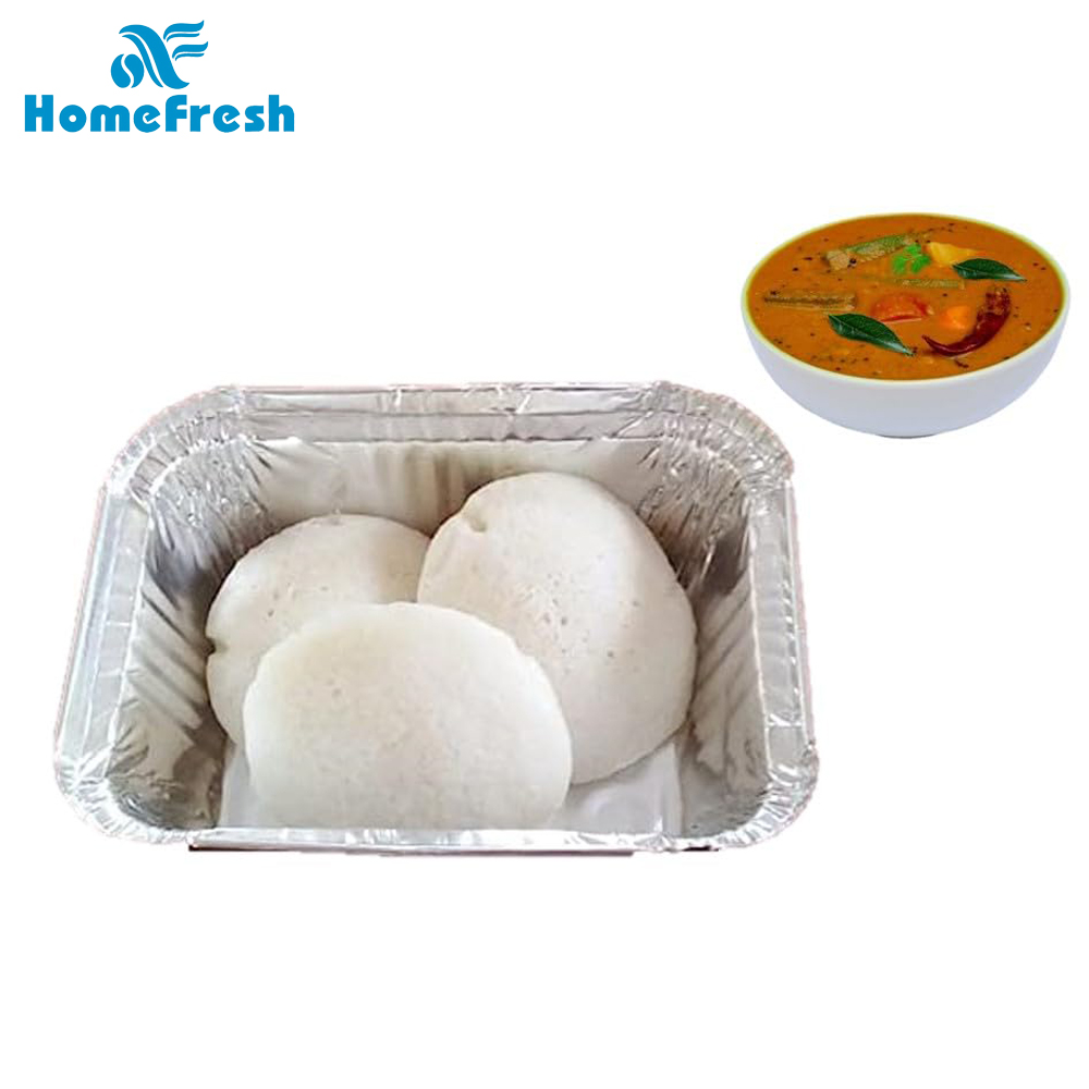  HomeFresh Food Storage Disposable Aluminium Foil Containers with Lid For Takeaway Fast Food Packaging (450 ml) - Pack of 25