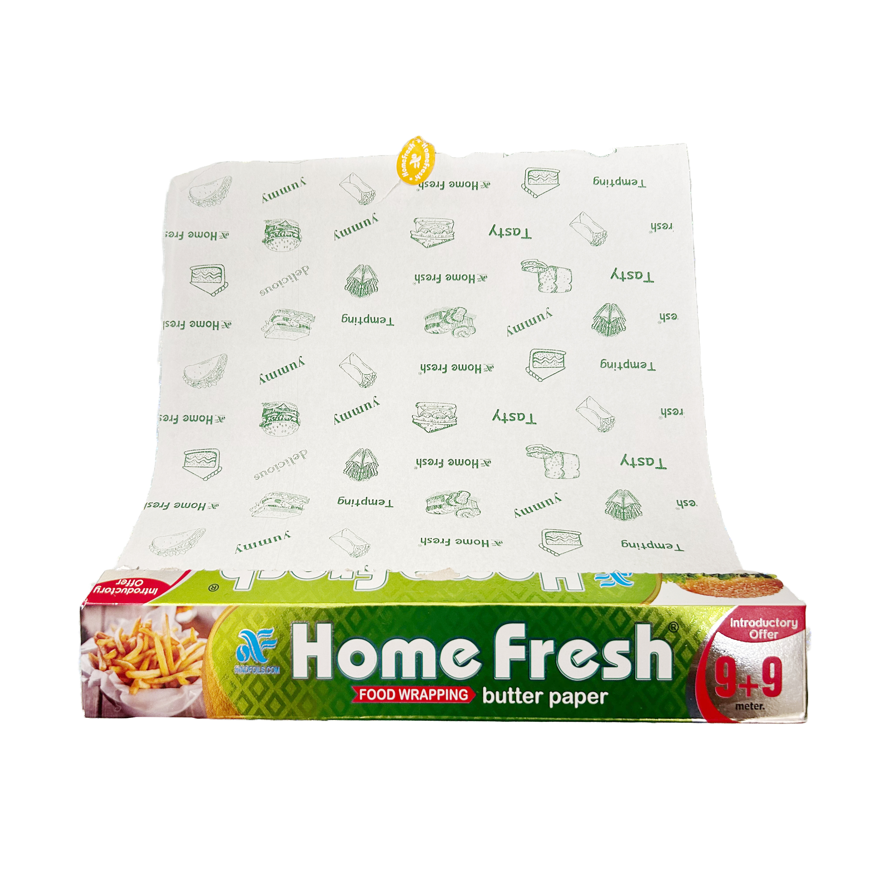 HomeFresh Combo Pack of 18 Meter Butter Paper & Aluminium Foil 09 Meters | Food Wrapping Paper | Parchment Paper | Roti Wrap | Perfect for Baking, Cooking, Packing and Serving Foods Style ID: HF-COMBO-B18-F-09