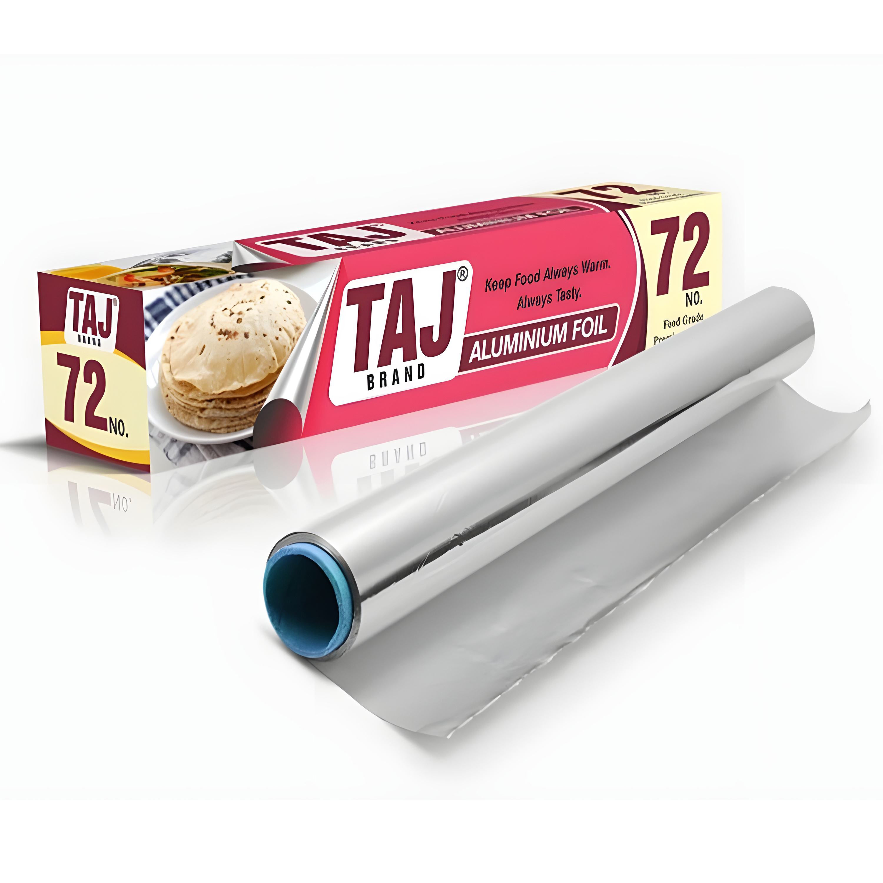 Taj Brand Aluminium Foil - 72 No (11 Microns) Food Packing, Wrap