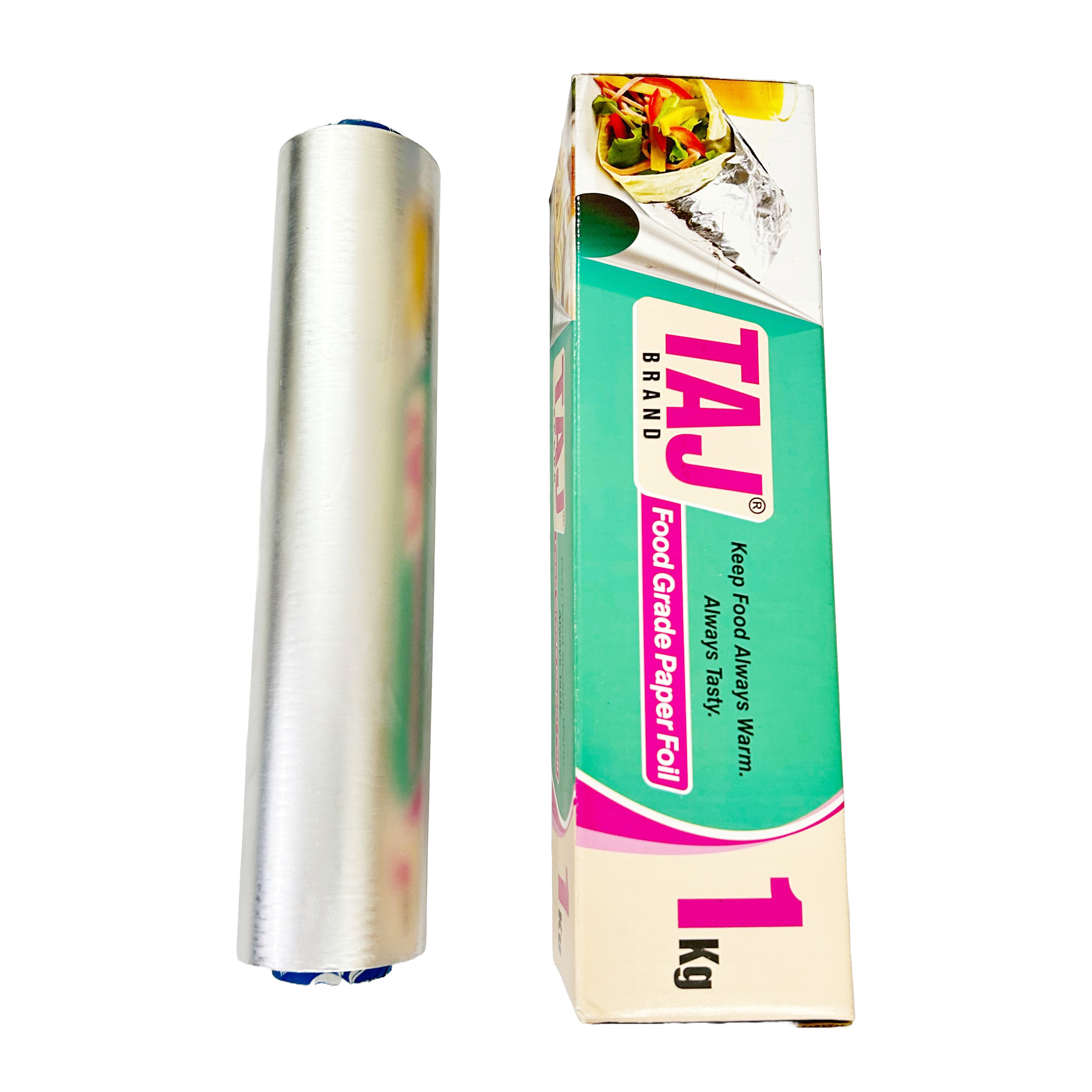 Taj Eco-Friendly Food Wrapping Paper + Aluminium Foil Roll 1 KG (Paper on Inner Side & Aluminium on The Outer Side) | No Added Wax | Healthy Way | Microwave & Oven Safe