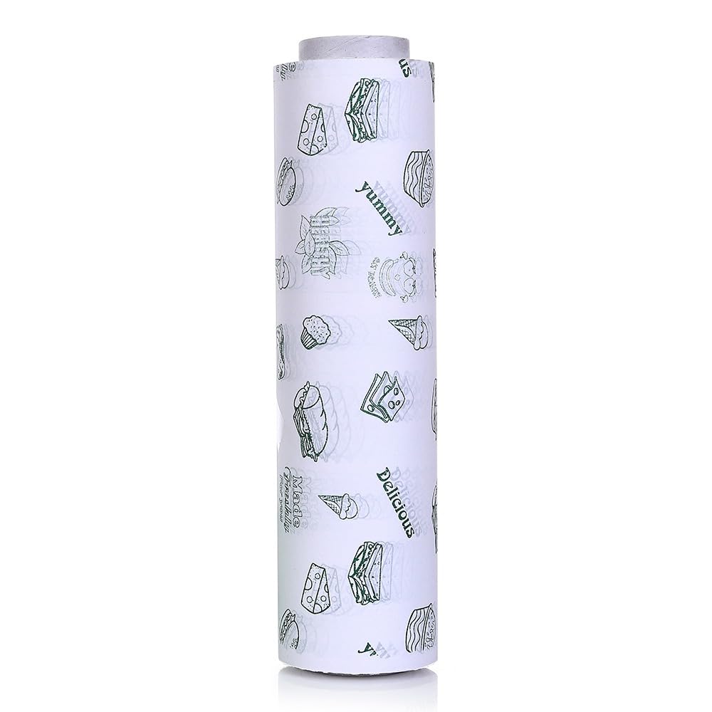 Taj Brand Non-Stick Butter Wrapping Paper Food Wrapping Paper Roll. Re-Heatable Non Stick Paper, Oven Safe Parchment Paper Food Wrapping Paper (500 gram)