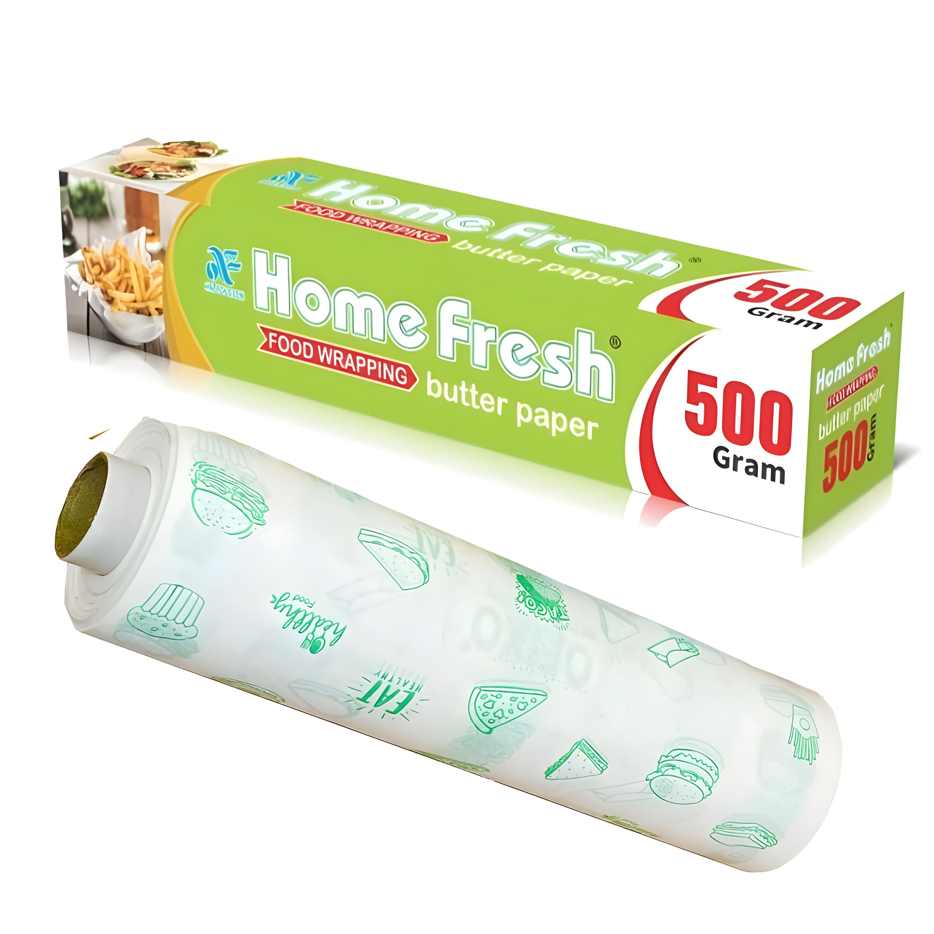 HomeFresh Food Wrapping Butter Paper ROLL 500 Grams Net Used for Roti Wrapping, Baking Non-Stick Parchment Paper