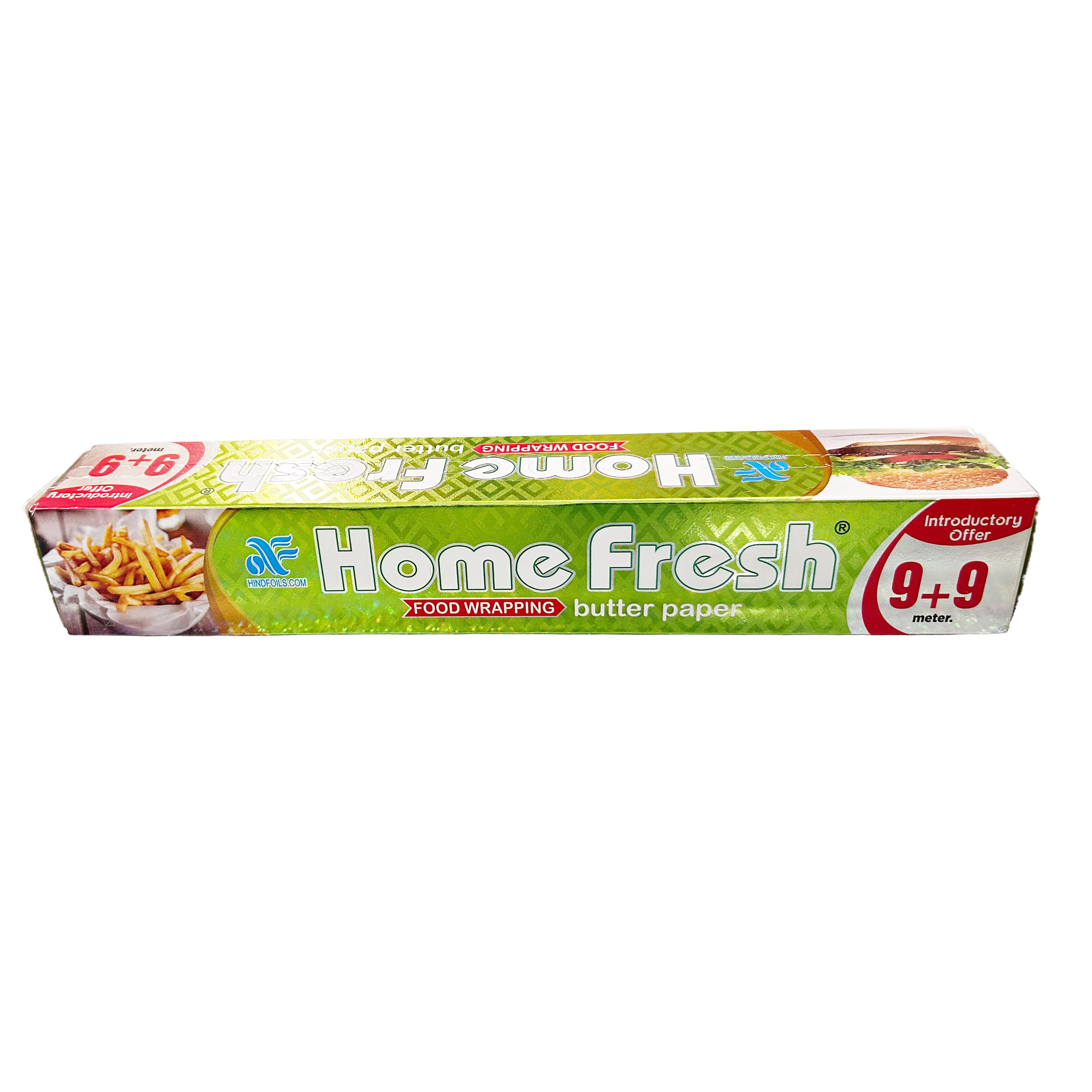 HomeFresh Eco-Friendly Non-Bleached Non-Wax Butter Paper Parchment Paper Roll for Cooking 18 Meter 9+9 meter