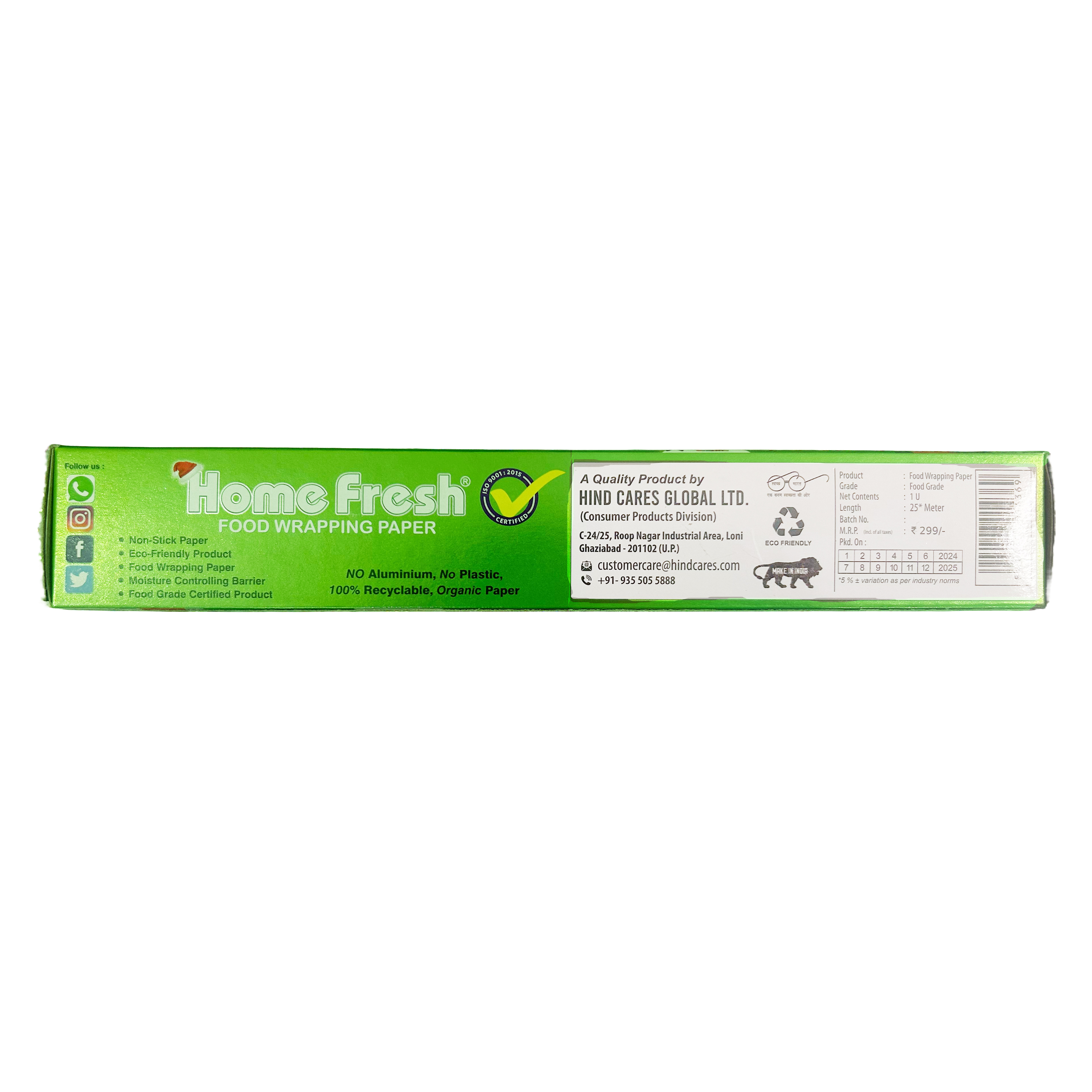 HOMEFRESH Christmas Special 18-Meter Butter Paper – Non-Stick Baking Paper for Holiday Baking and Cooking