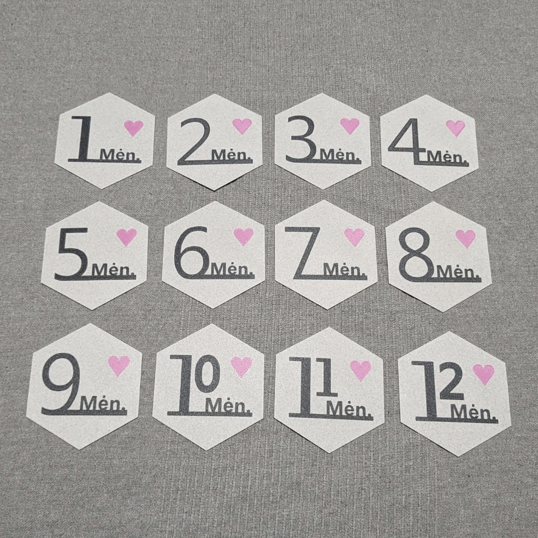 Kūdikio mėnesių kortelės