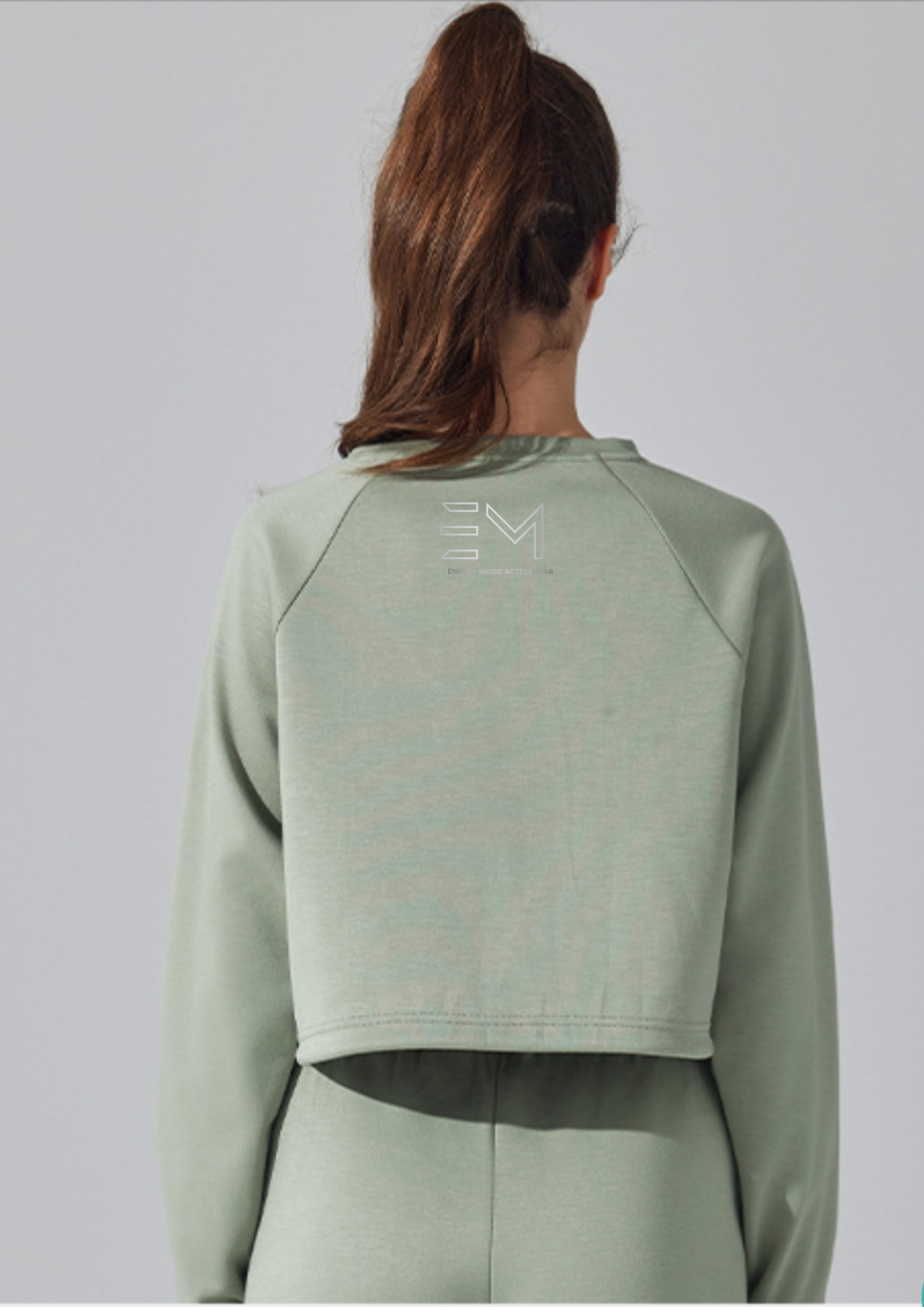 Green Cropped Sweatshirt