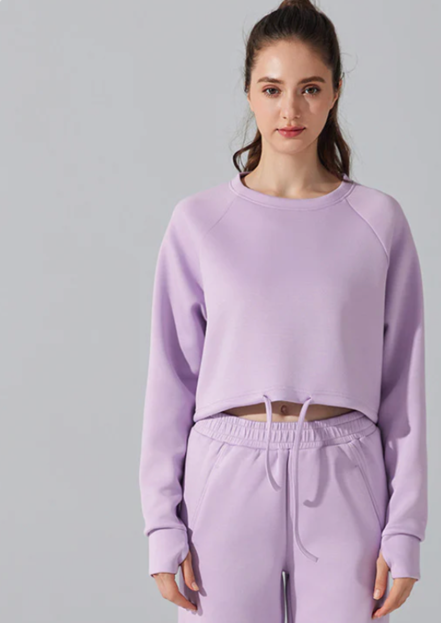 Green Cropped Sweatshirt