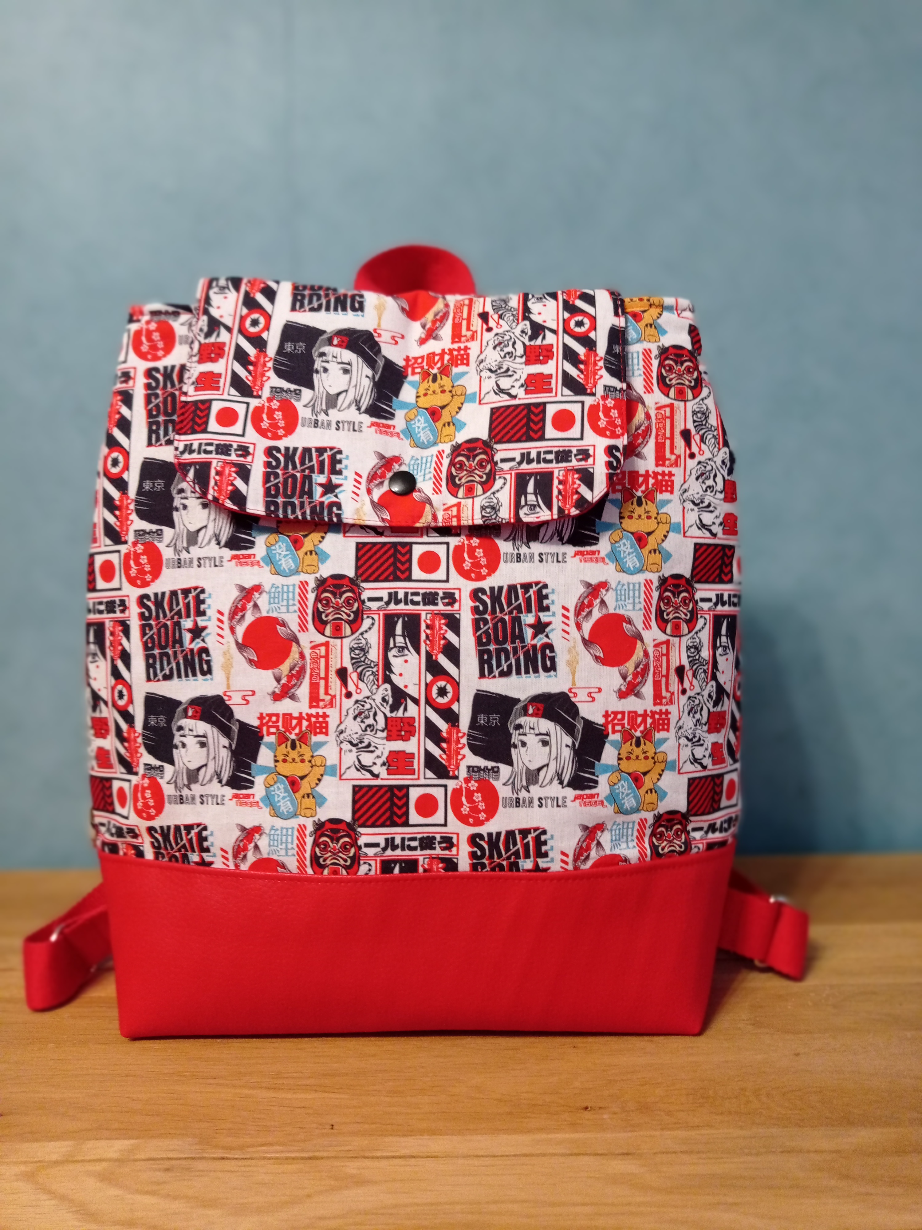 Sac à dos Manga rouge