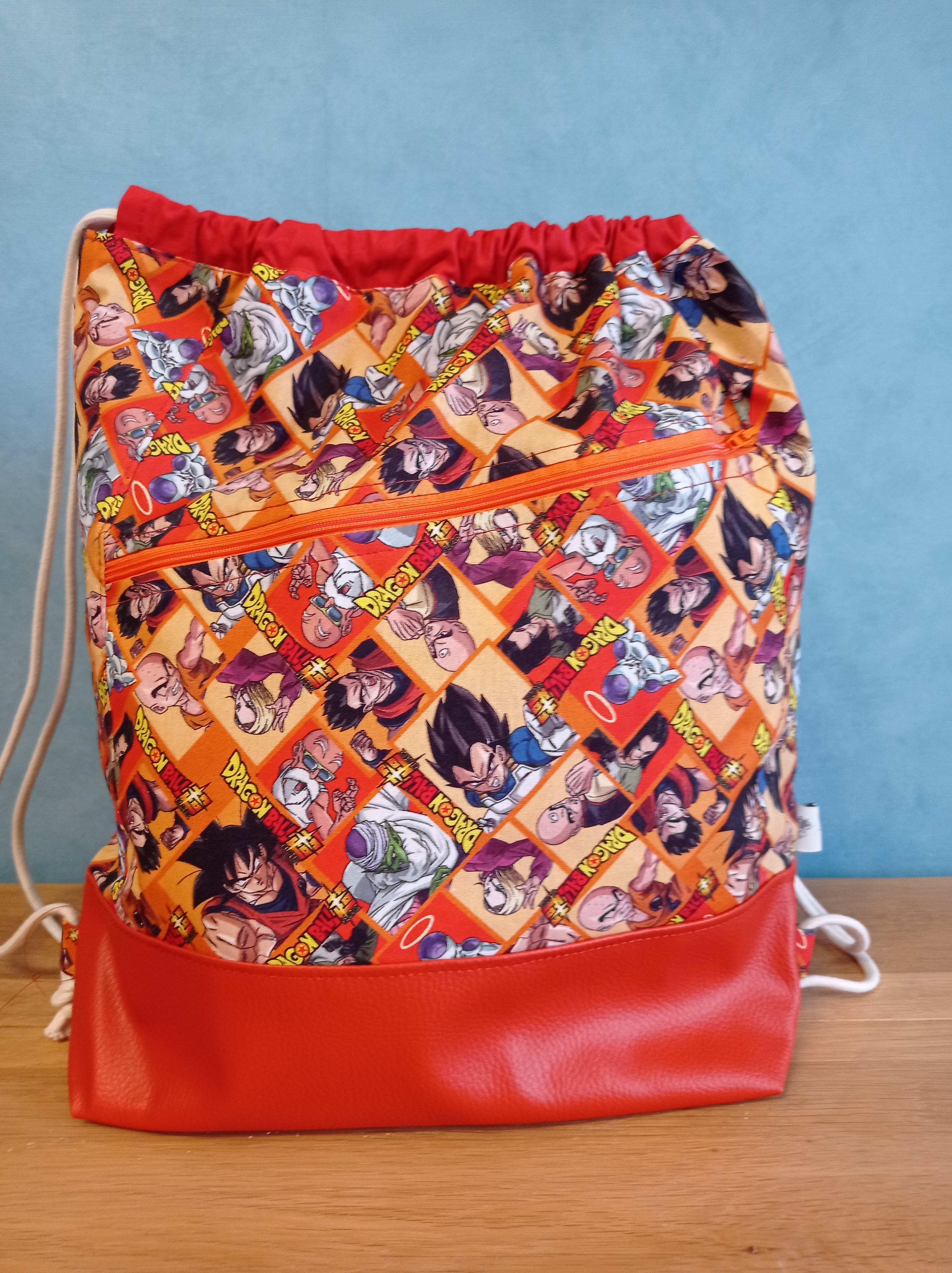 Sac à dos  tissu enduit Dragon-ball z orange