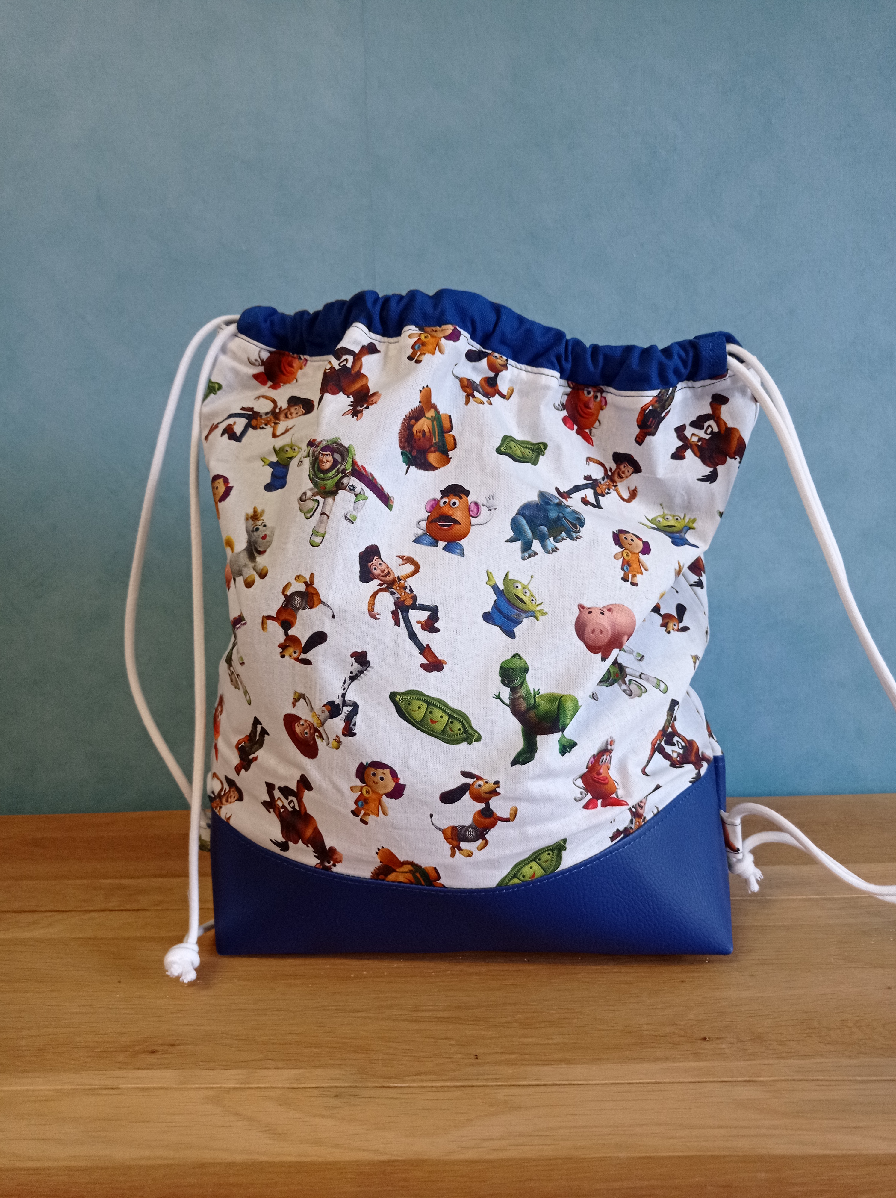 Sac à dos tissu enduit Toy Story bleu 