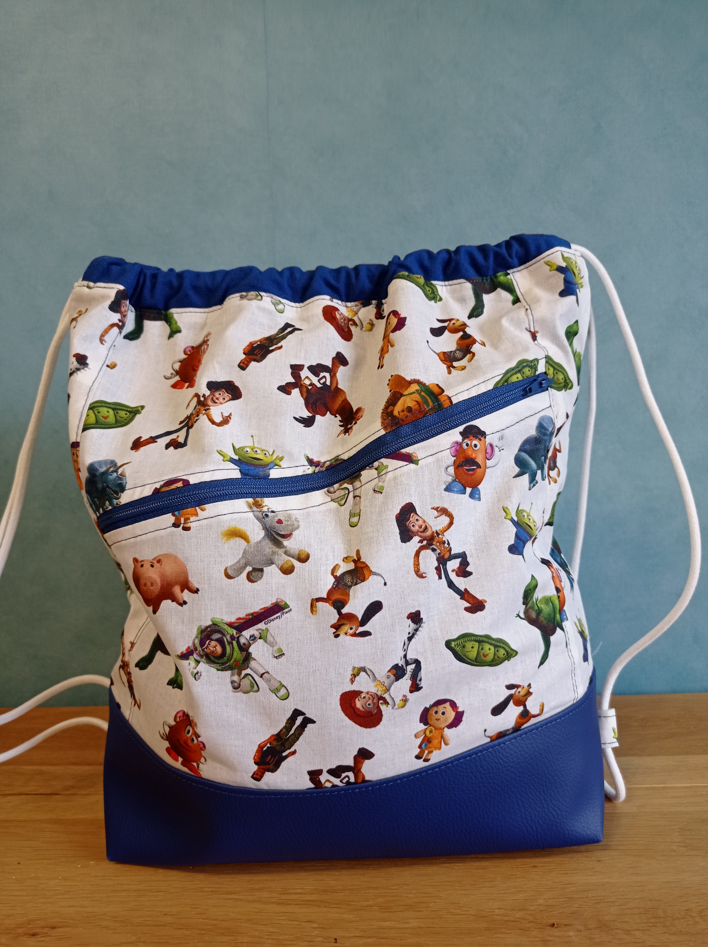 Sac à dos tissu enduit Toy Story bleu 