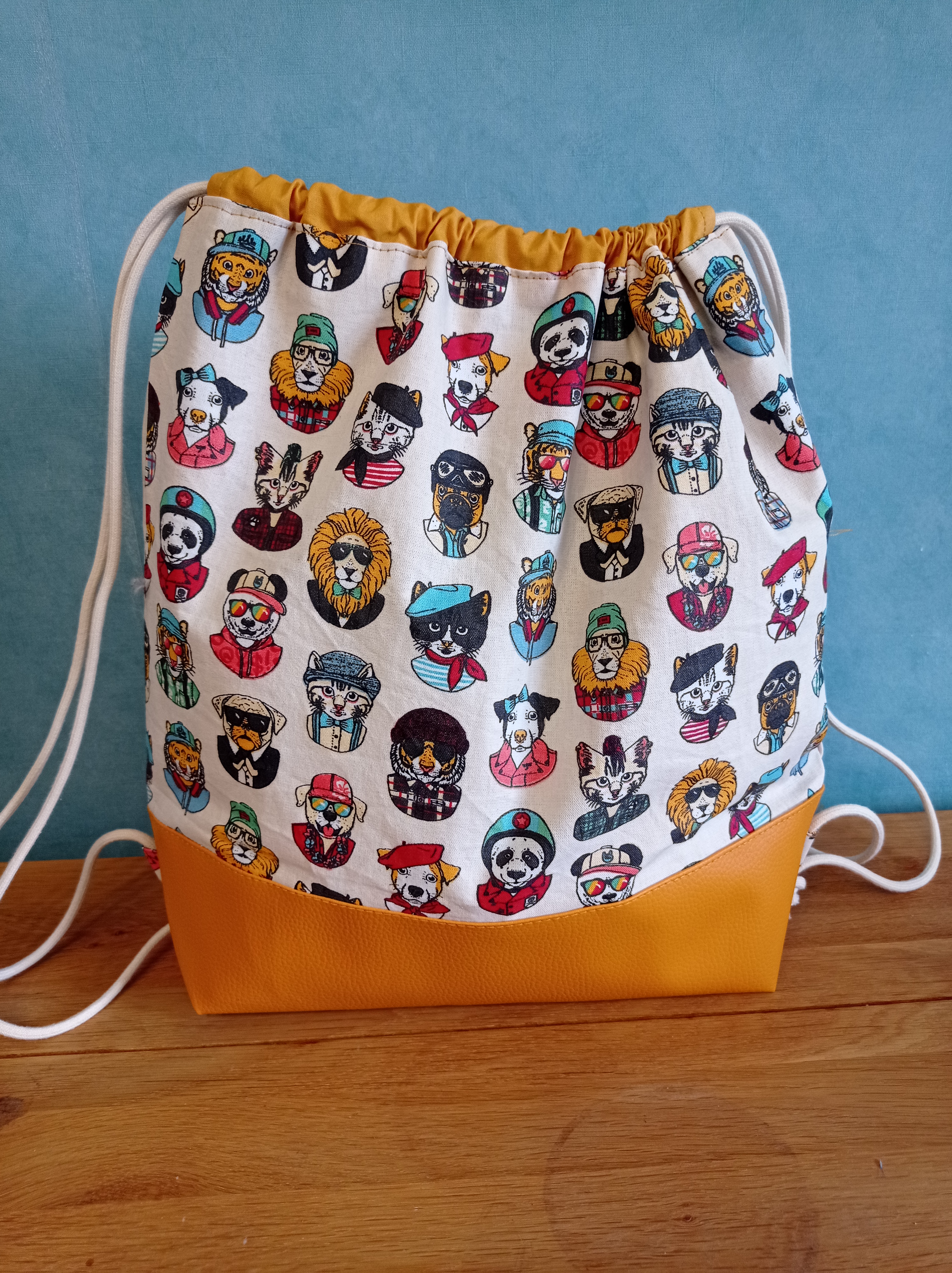 sac à dos tissu enduit