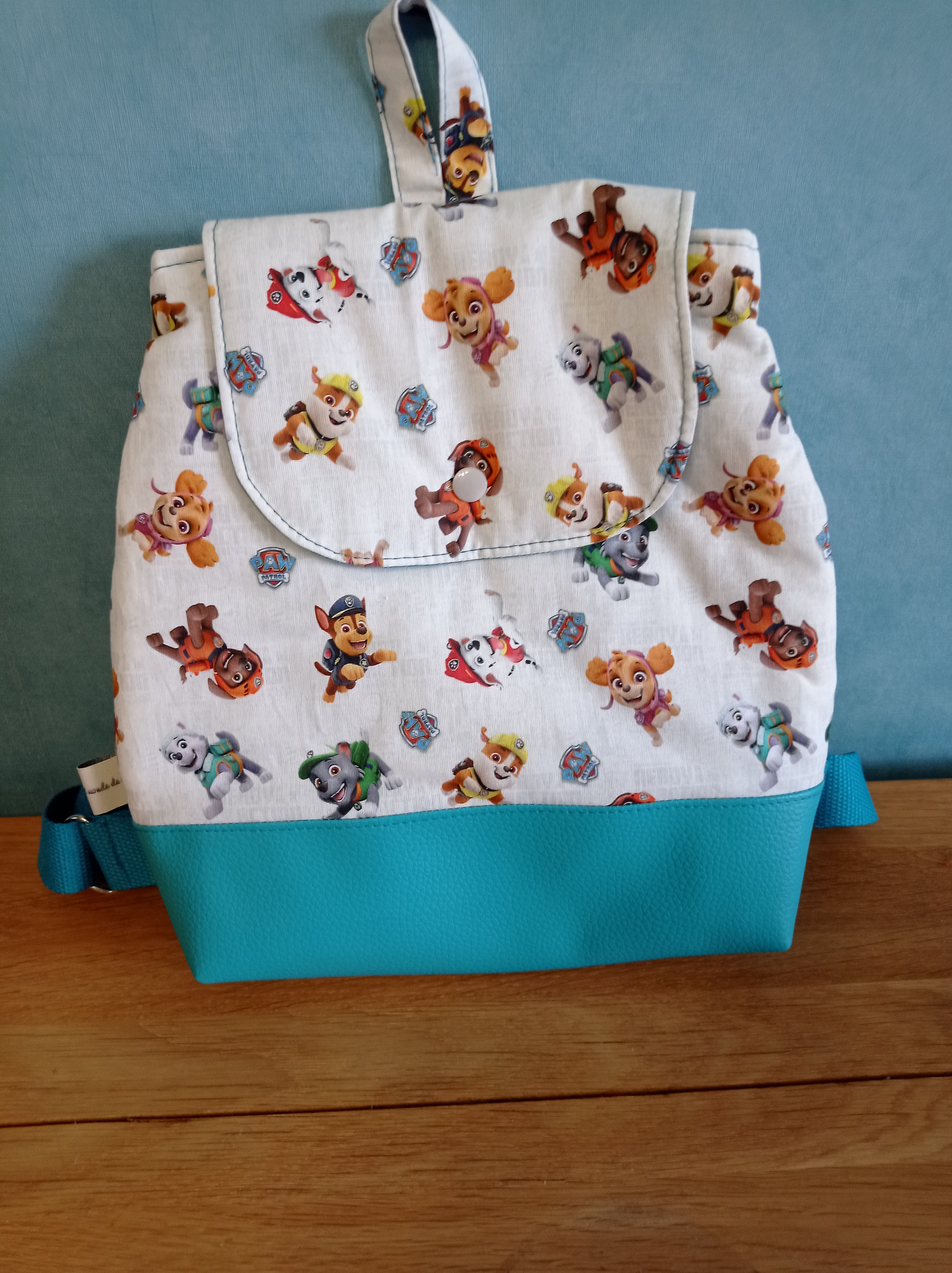 sac à dos maternelle bleu turquoise 