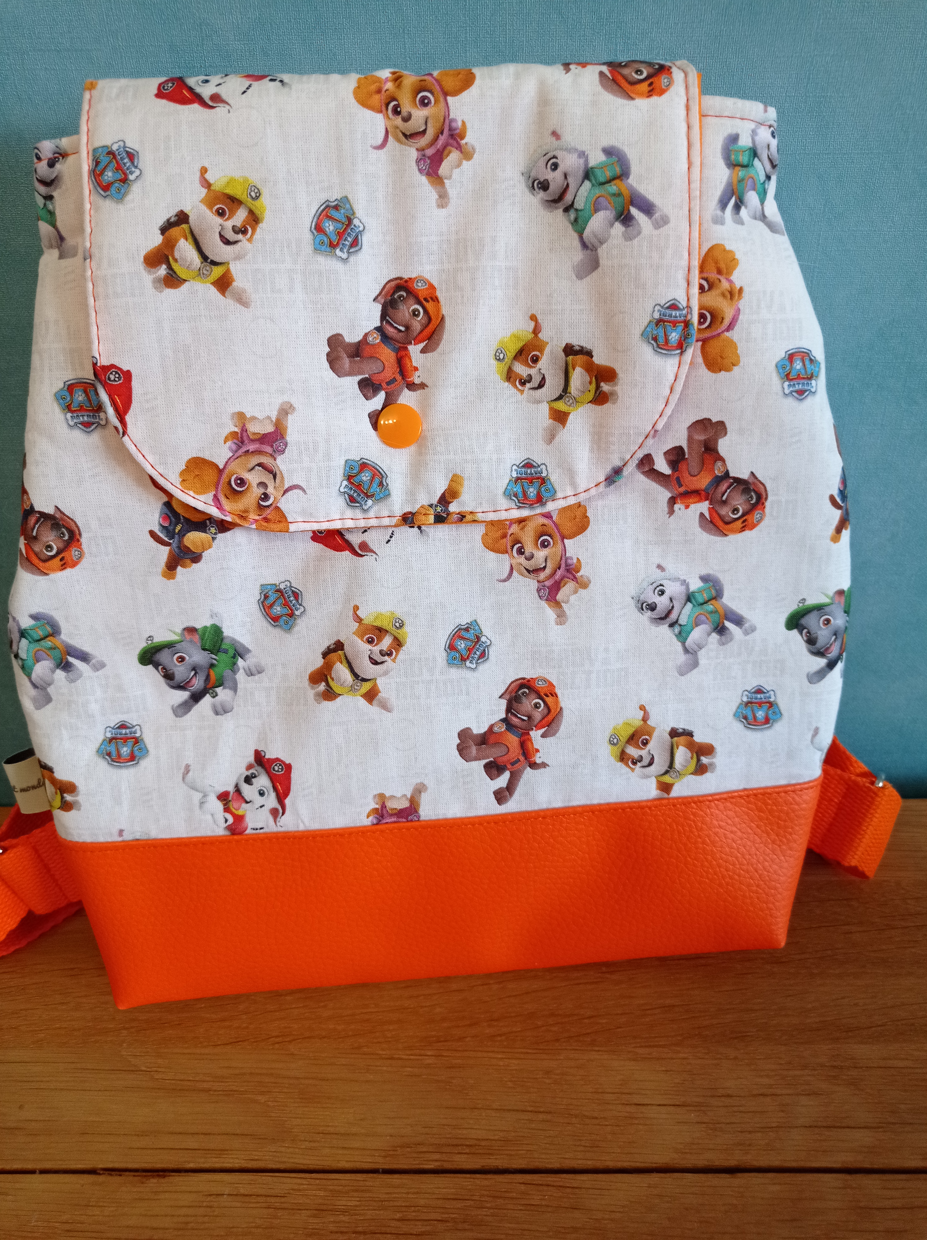 sac à dos pat patrouille orange