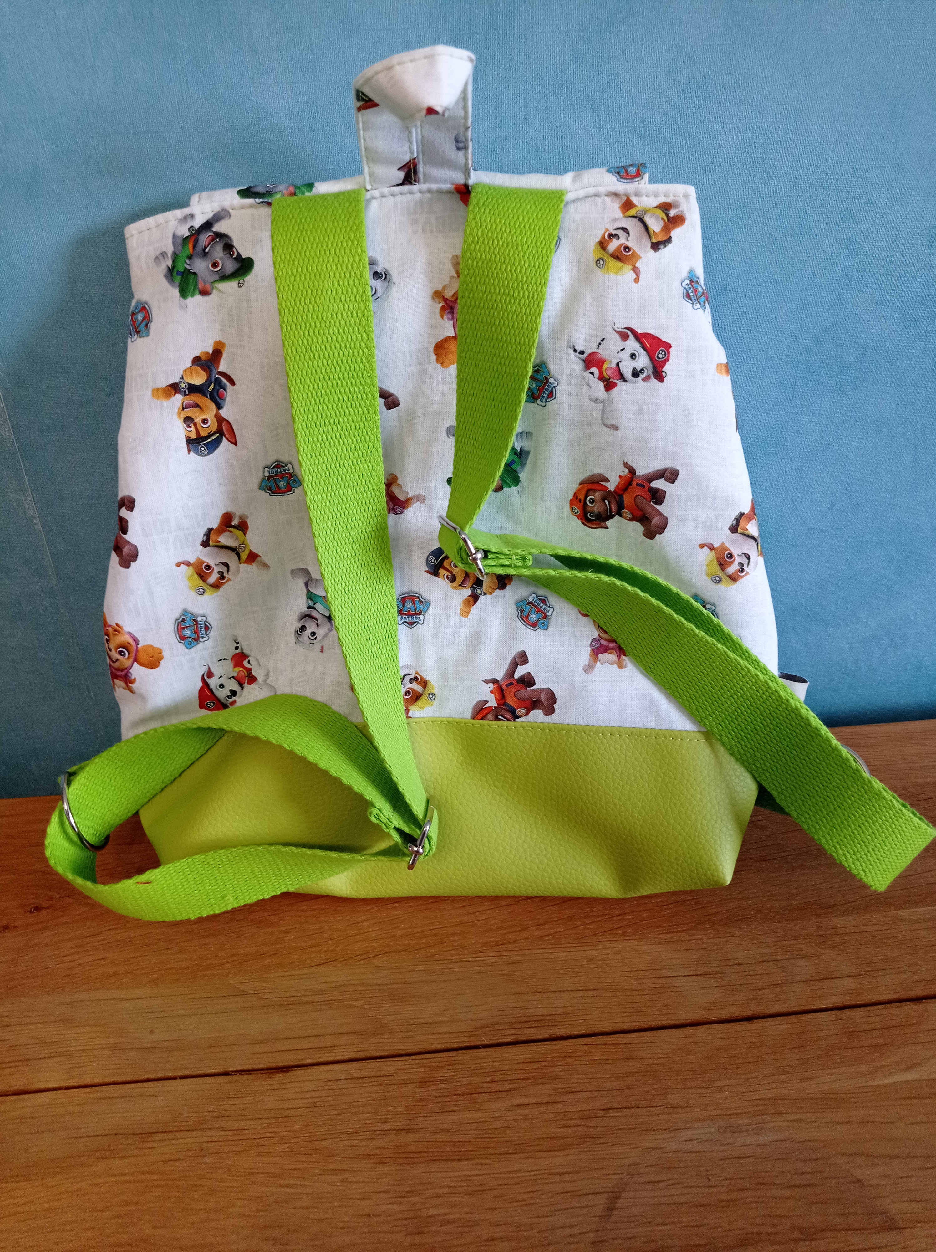 sac à dos maternelle pat patrouille vert anis