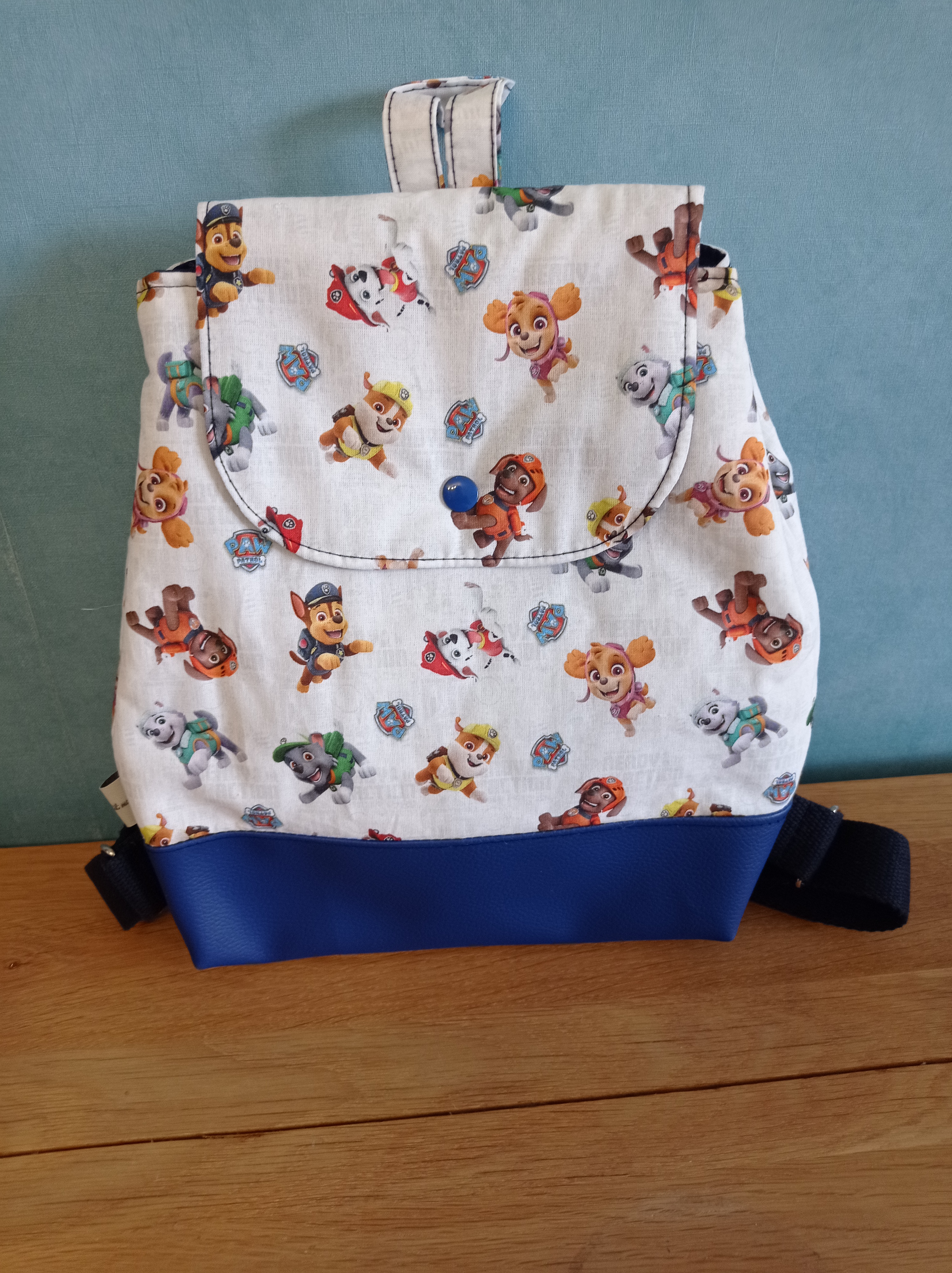 sac à dos maternelle pat patrouille bleu marine 
