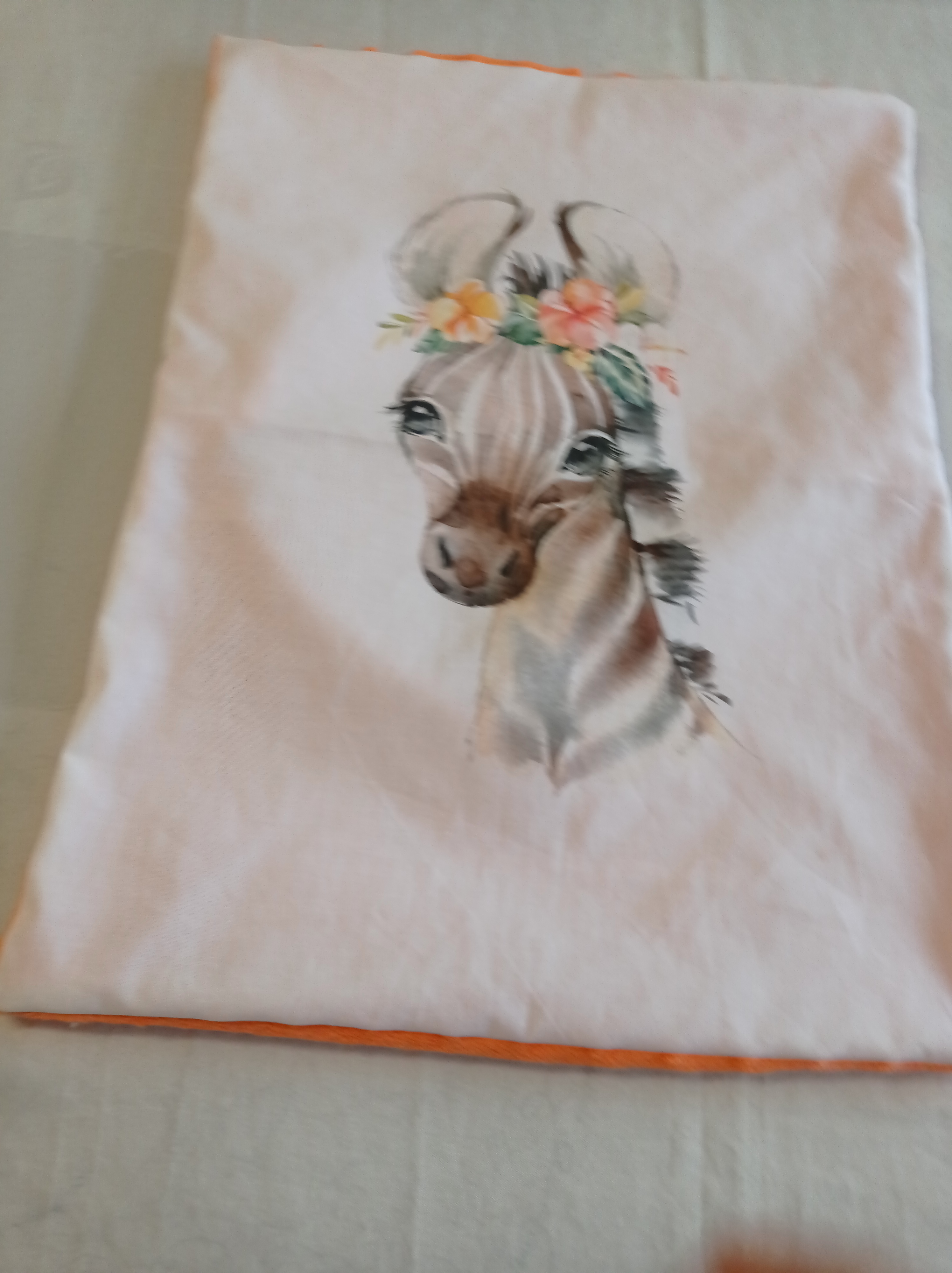 coussin bébé zébré 