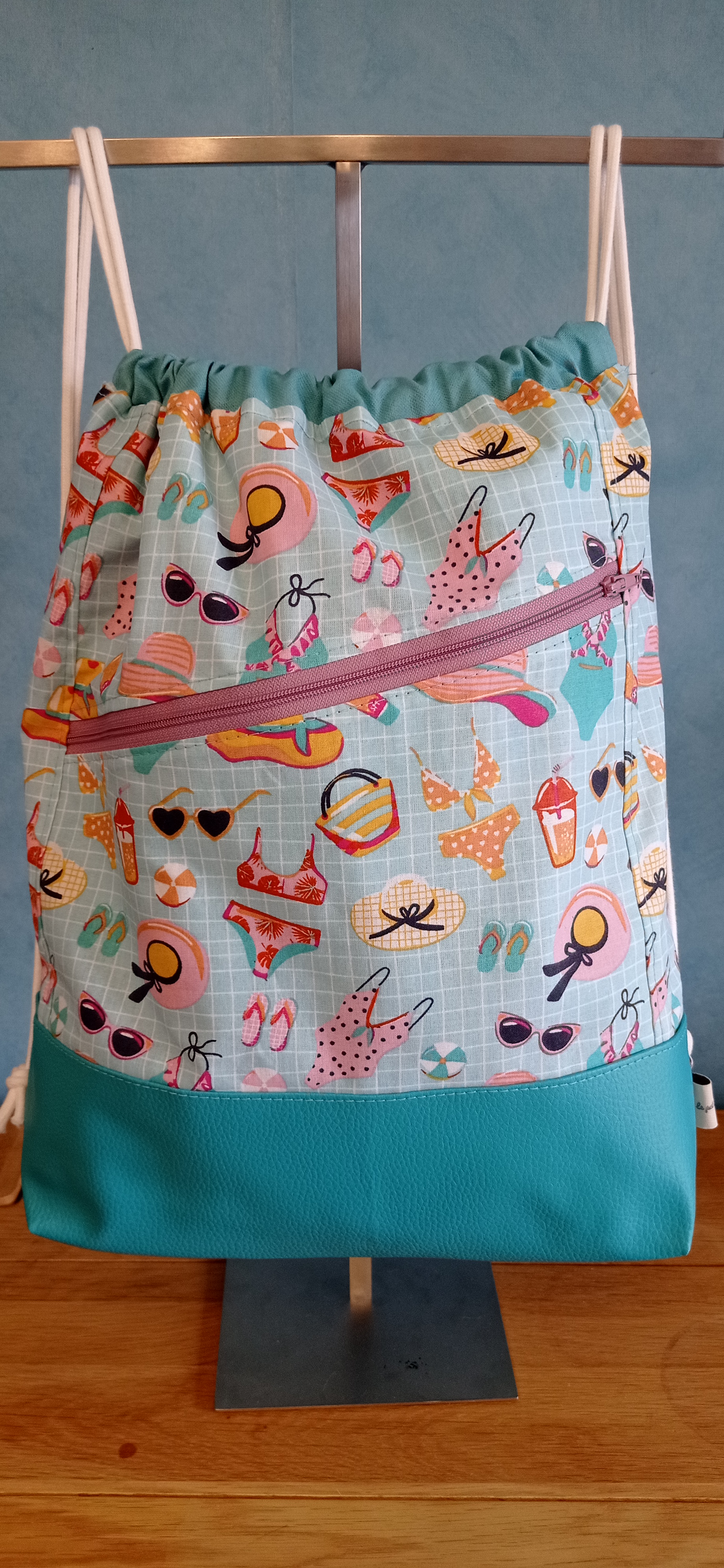 Sac à dos tissu enduit