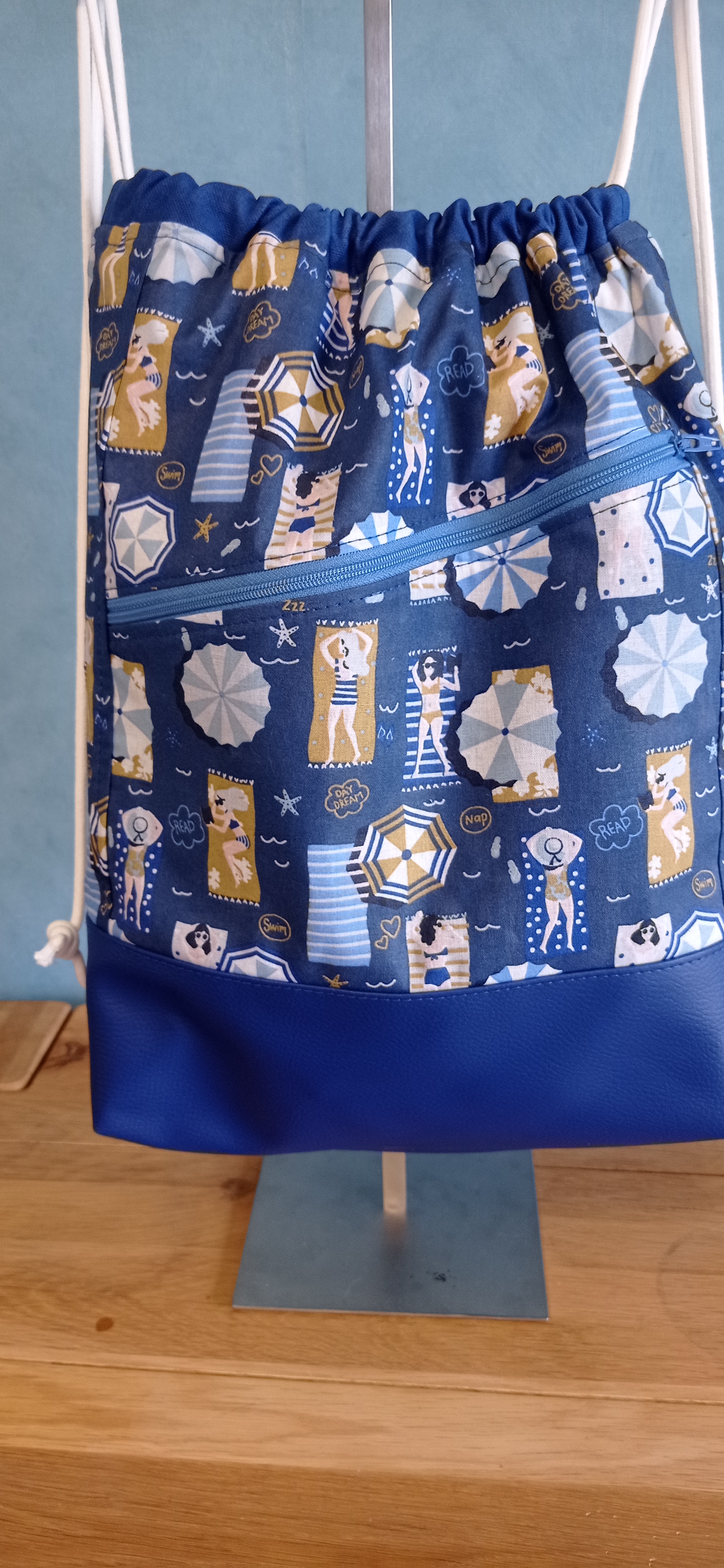 sac à dos tissu enduit 