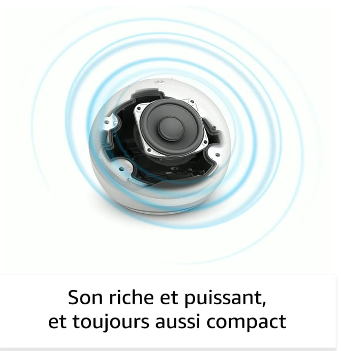 Echo Dot (Nouvelle génération) | Enceinte connectée Bluetooth et Wi-Fi au son puissant encore plus imposant, avec Alexa | Anthracite
