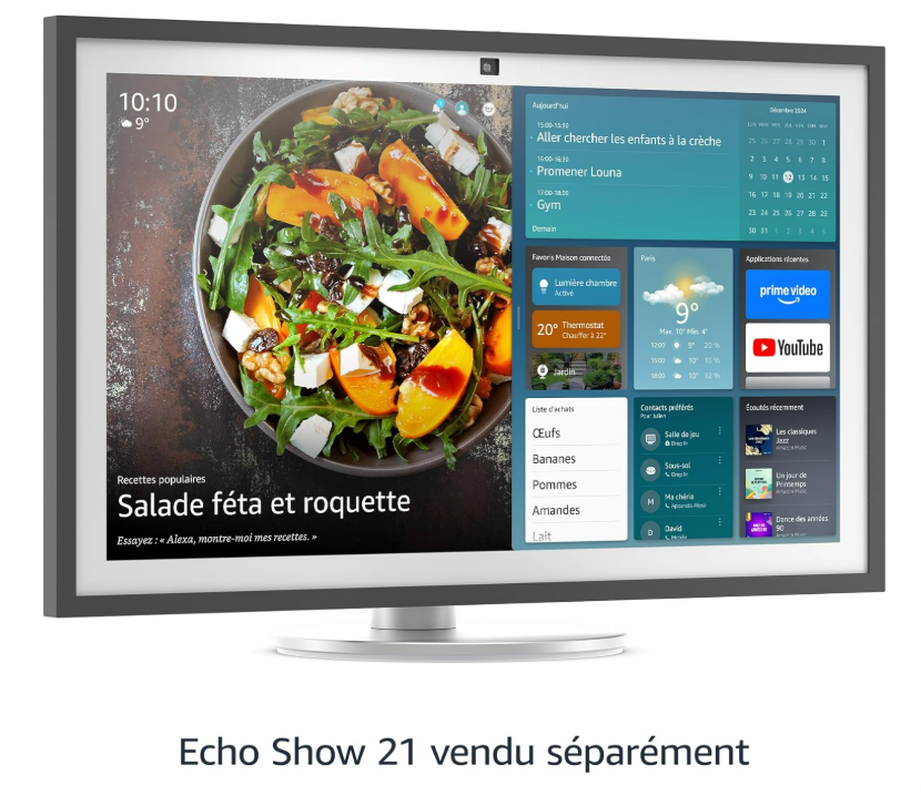 Support réglable premium Amazon pour Amazon Echo Show 21 (vendu séparément)