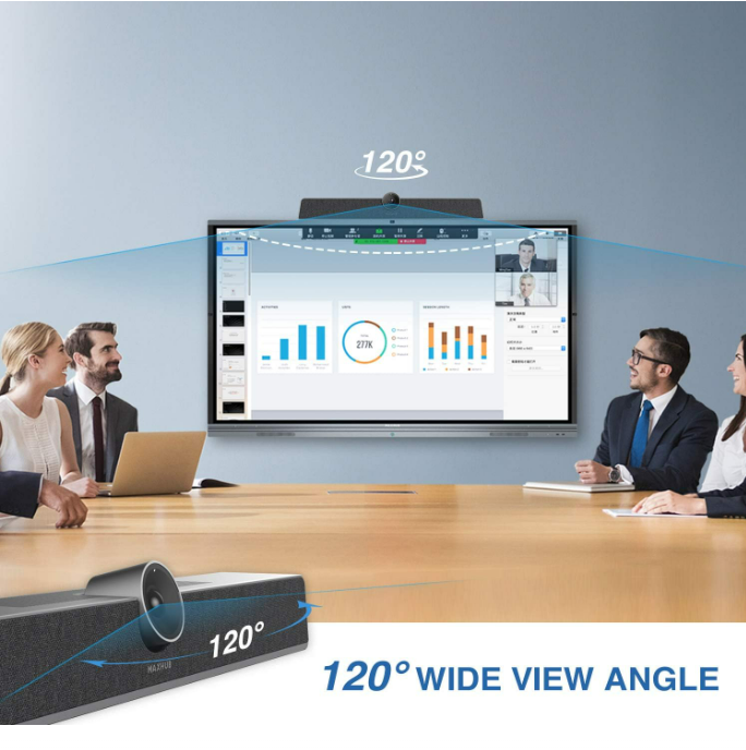 Caméra de vidéoconférence 4K Enther & MAXHUB, système de vidéoconférence et d'audioconférence Webcam tout-en-un avec microphone pour petites salles de réunion grand angle