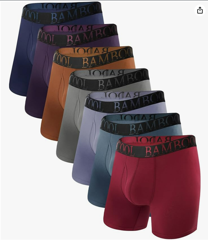 Sous-vêtements pour hommes BAMBOO COOL Boxer Briefs respirants et doux avec braguette Sous-vêtements pour hommes