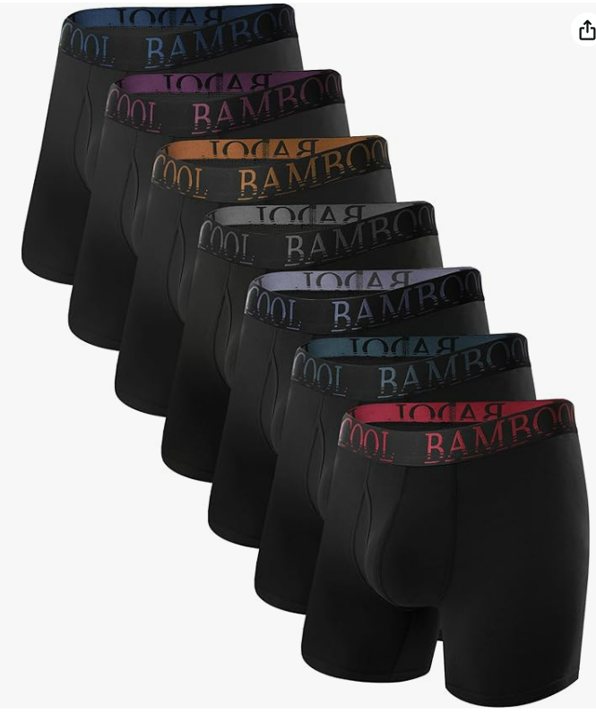 Sous-vêtements pour hommes BAMBOO COOL Boxer Briefs respirants et doux avec braguette Sous-vêtements pour hommes