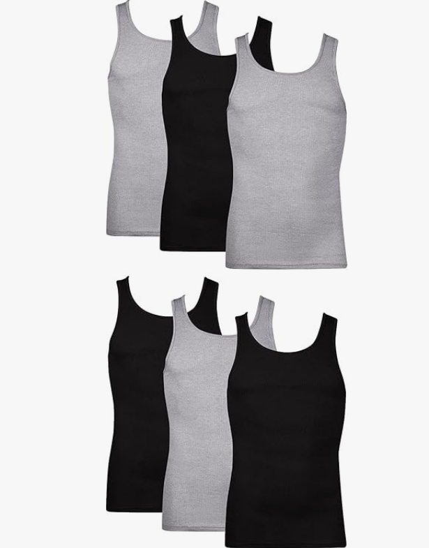 Débardeurs légers en coton évacuant l'humidité pour hommes Hanes (lot de 6)