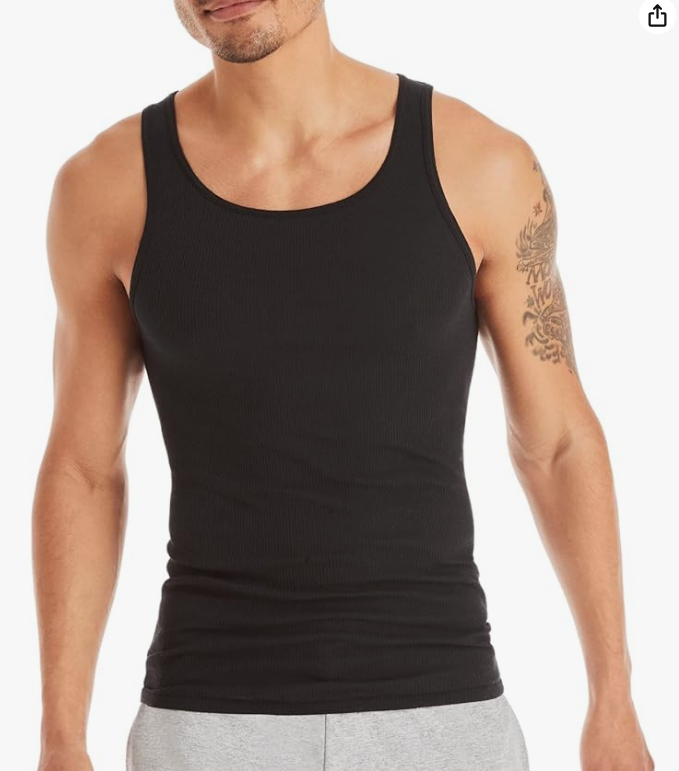 Débardeurs légers en coton évacuant l'humidité pour hommes Hanes (lot de 6)