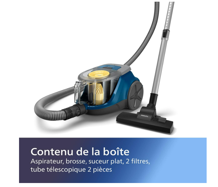 Philips Série 2000 Aspirateur sans Sac - 850 W avec Filtre à Air Super Clean et Brosse Multi-Usage (XB2125/09)