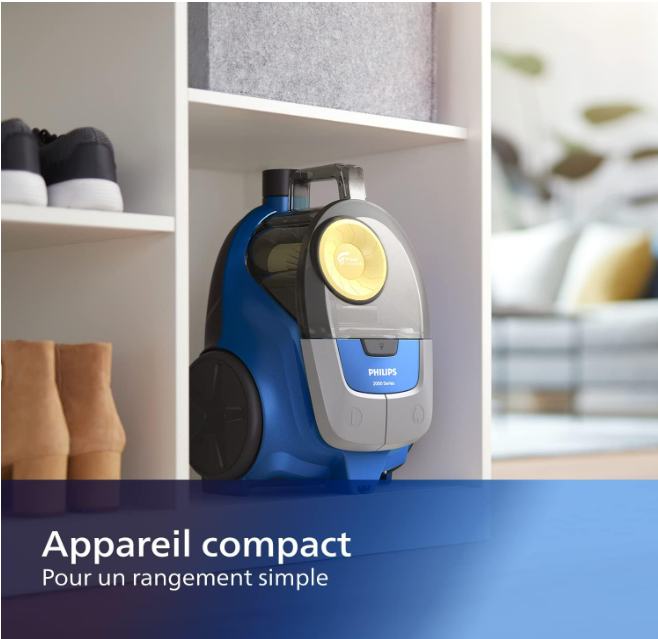 Philips Série 2000 Aspirateur sans Sac - 850 W avec Filtre à Air Super Clean et Brosse Multi-Usage (XB2125/09)