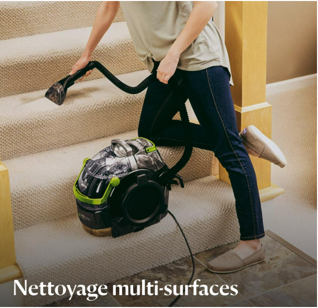 BISSELL SpotClean Pet Pro, Shampouineuse Canapé, Moteur Puissant de 750W, Idéal pour les Propriétaires d'Animaux, Nettoyeur pour Tapis, Moquettes, Meubles, Tissus, Voiture & Plus Encore, 15585