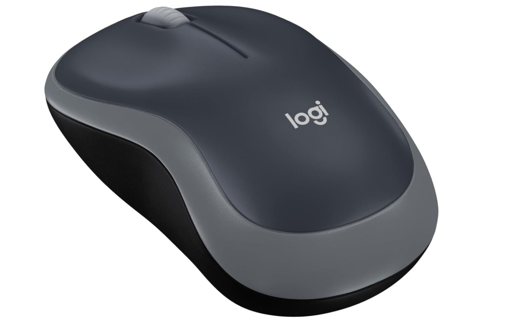 Logitech M185 Souris Sans Fil, 2.4 GHz avec Mini Récepteur USB, Longévité de la Pile 12 Mois, Résolution du Capteur 1000 PPP, Ambidextre, Compatible PC, Mac, Ordinateur Portable - Gris/Noir
