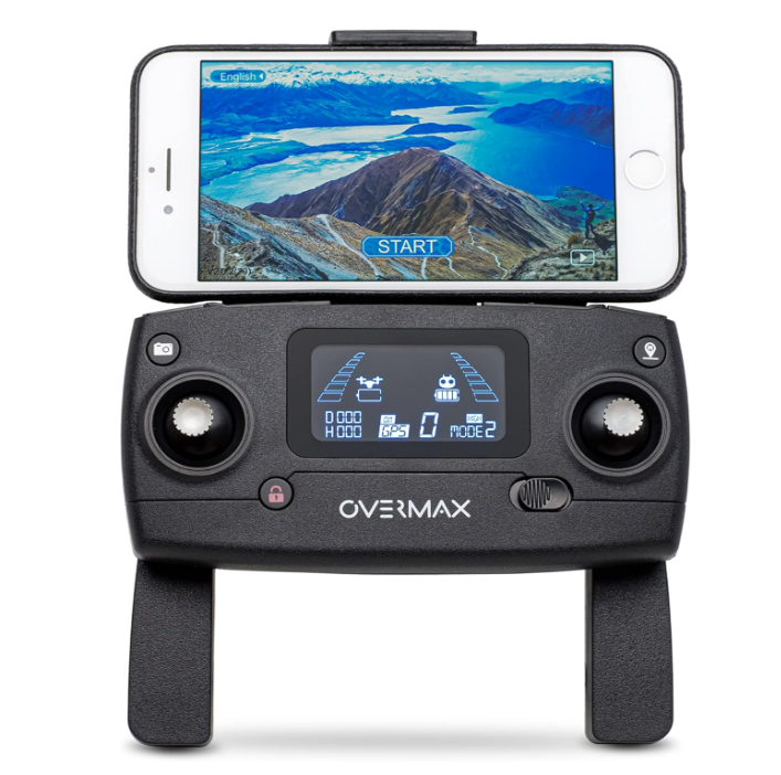 OVERMAX X BEE 9.5 FOLD RC Drone Caméra 4K Télécommandée, FPV WiFi Live, Classe C0, GPS, Portée 600m, Batterie 1820 mAh, Temps de vol jusqu'à 22 min, Vitesse jusqu'à 40 km/h, LED