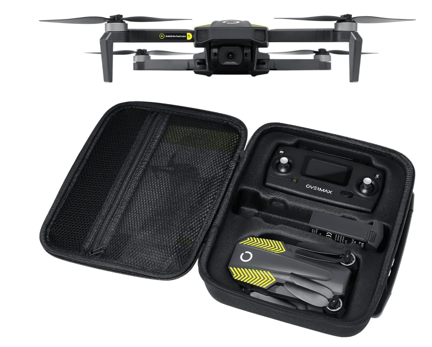 OVERMAX X BEE 9.5 FOLD RC Drone Caméra 4K Télécommandée, FPV WiFi Live, Classe C0, GPS, Portée 600m, Batterie 1820 mAh, Temps de vol jusqu'à 22 min, Vitesse jusqu'à 40 km/h, LED