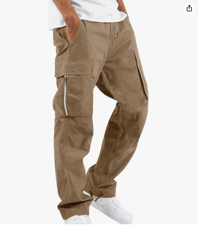 TOFOTL Pantalon Homme Slim Cargo Leger Vêtement Cordon Mode Vintage avec Poche Couleur Uni Regular Respirant Jogging Slim Homme Extérieur Pantalon Cargo