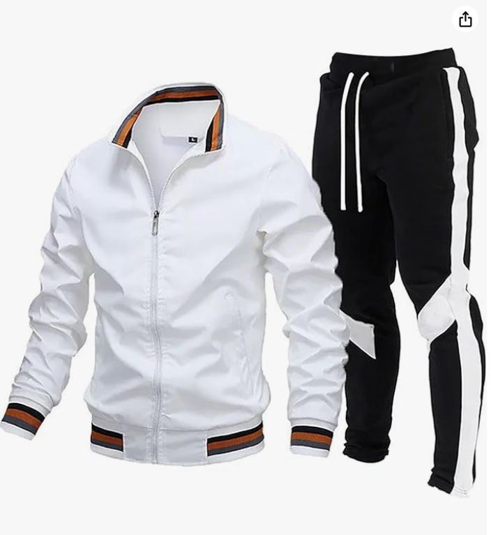 Générique Survêtement Homme Ensemble 2 Pièces Veste Sweat à Capuche et Pantalon de Jogging Tenues de Sport Décontractées Mode Outwear