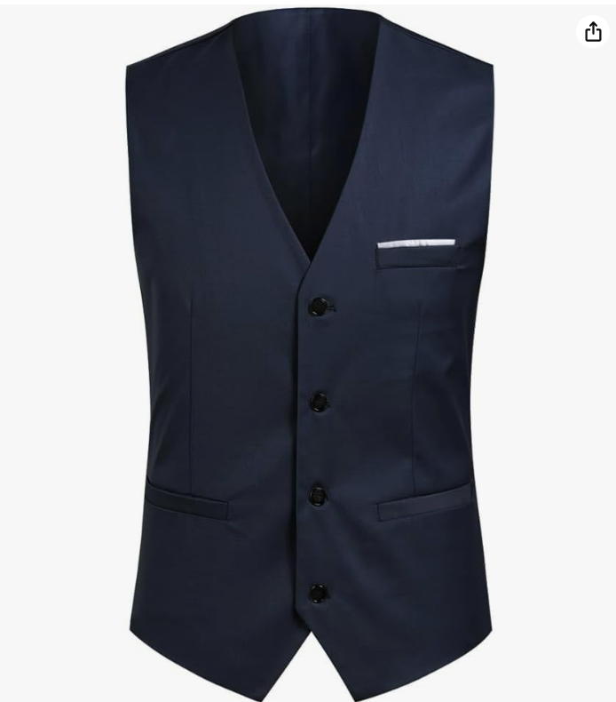 Costume Homme 3 Pièces Slim Fit Smoking Deux Boutons Couleur Unie Mariage Business Confort Elégant Veste Gilet et Pantalon