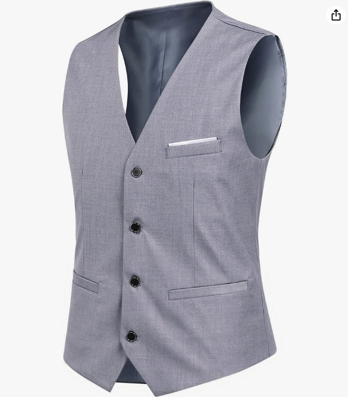 Costume Homme 3 Pièces Slim Fit Smoking Deux Boutons Couleur Unie Mariage Business Confort Elégant Veste Gilet et Pantalon