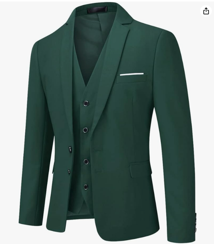 Costume Homme 3 Pièces Slim Fit Smoking Deux Boutons Couleur Unie Mariage Business Confort Elégant Veste Gilet et Pantalon