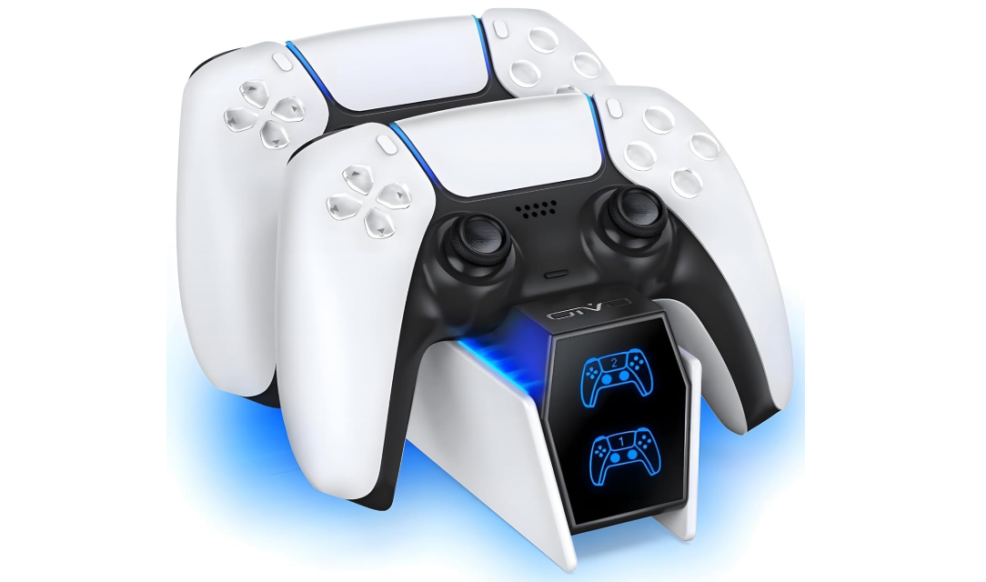 OIVO Chargeur Manette PS5, 2H Rapide Chargeur avec 2 Types de Câble, Station de Chargement Compatible avec Manettes DualSense Playstation 5
