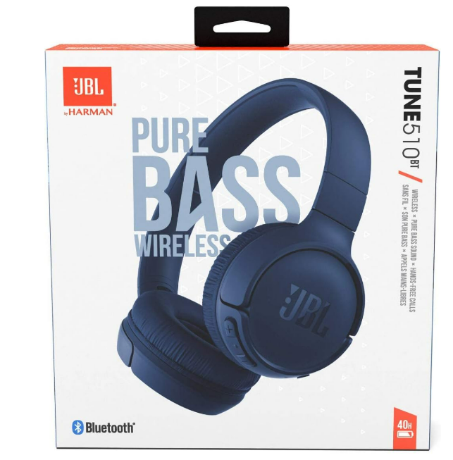 JBL TUNE 510BT – Casque supra-auriculaire sans fil – Equipé de la technologie Bluetooth – Connection multi-points – Léger, confortable et pliable – Jusqu’à 40 hrs d’écoute – Noir