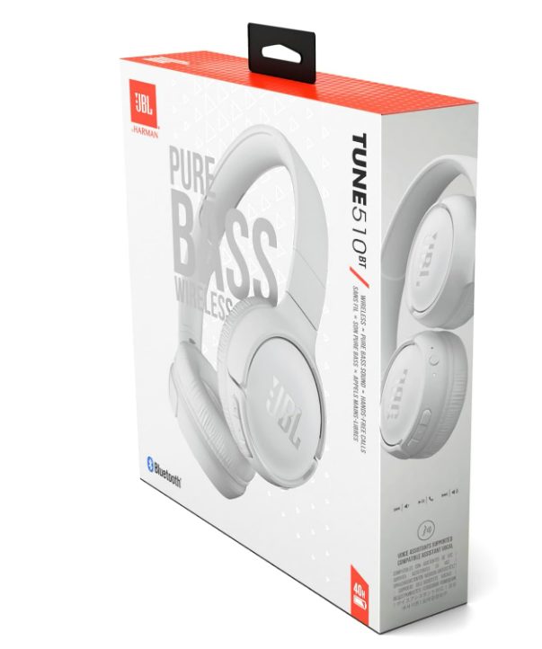 JBL TUNE 510BT – Casque supra-auriculaire sans fil – Equipé de la technologie Bluetooth – Connection multi-points – Léger, confortable et pliable – Jusqu’à 40 hrs d’écoute – Noir