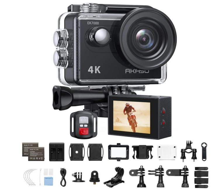 Caméra Sport 4K 30fps 20MP WiFi - Camera 4k Étanche jusqu'à 30M avec Stabilisation, Grand Angle de 170° - Télécommande 2.4G - Qualité d'image Ultra HD pour Les Passionnés d'Aventure