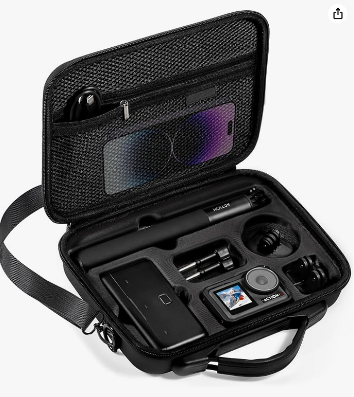 Tomat Osmo Action 5 Pro Housse de Transport pour DJI Osmo Action 5 Pro Accessoires caméra Coque Rigide Compatible pour DJI Action 4 /Action 3 Adventure Combo
