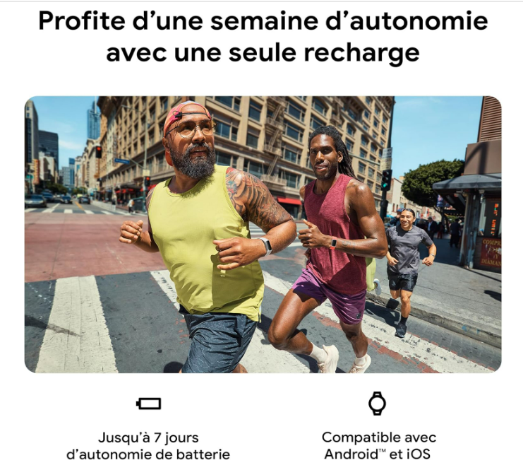 Google Fitbit Charge 6 Bracelet d'activité avec un abonnement de 6 mois à Fitbit Premium inclus, 7 jours d'autonomie de batterie, Google Wallet et Google Maps