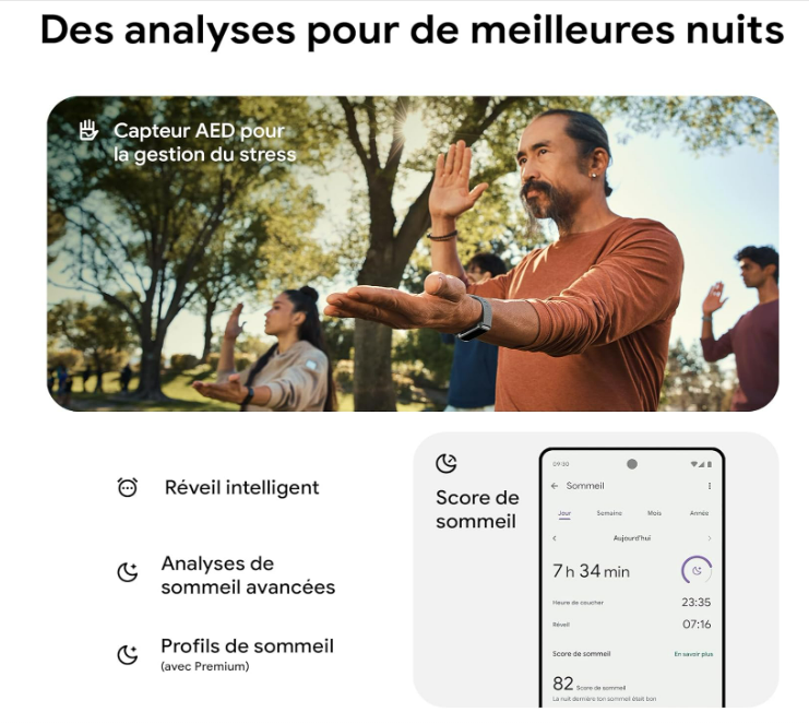 Google Fitbit Charge 6 Bracelet d'activité avec un abonnement de 6 mois à Fitbit Premium inclus, 7 jours d'autonomie de batterie, Google Wallet et Google Maps