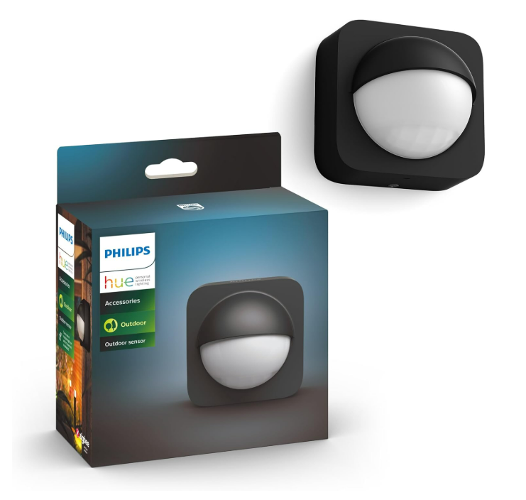 Philips Hue Outdoor Sensor, Détecteur de Mouvement extérieur, sans Fil, Noir [Classe énergétique A]